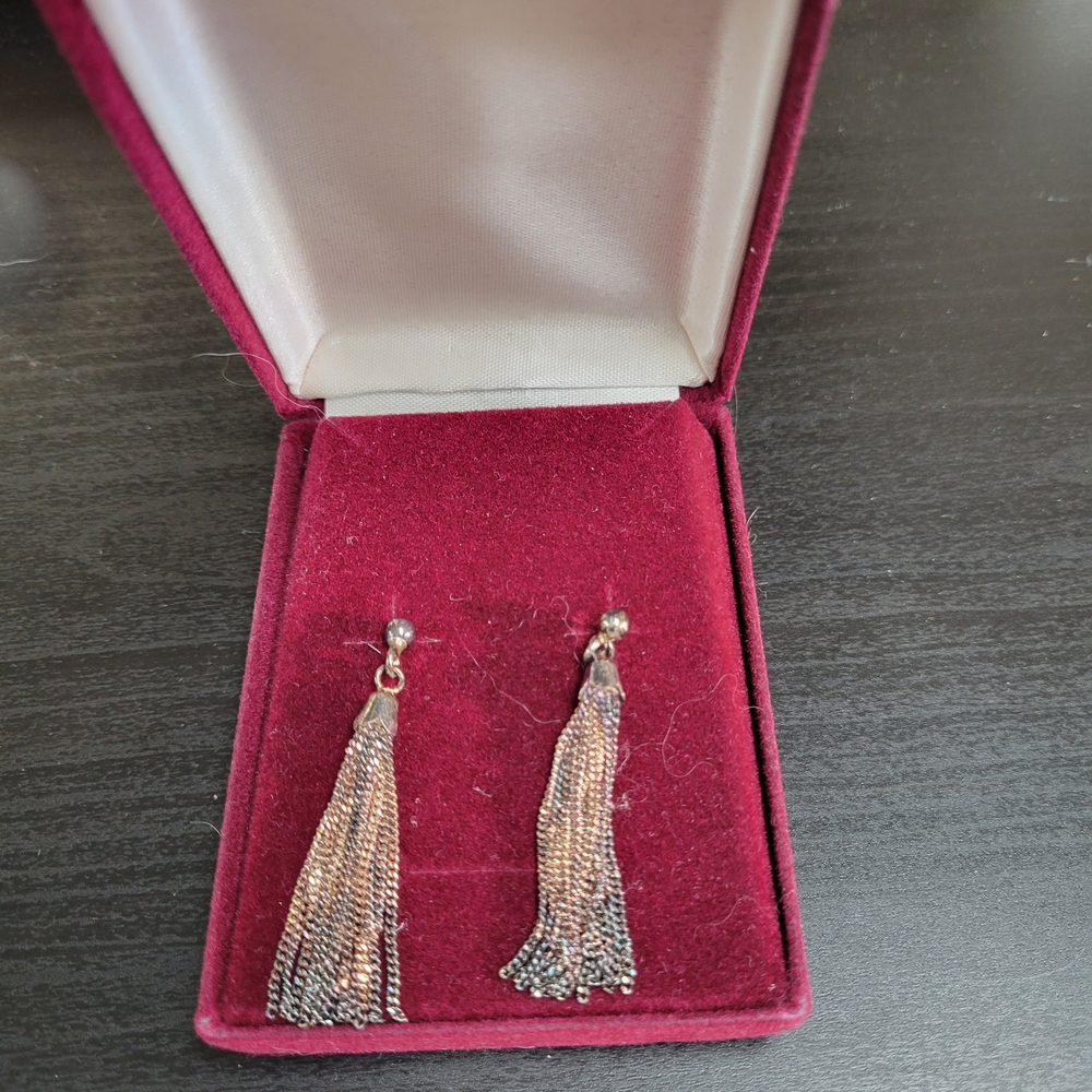 Elegant Silver Tassel Earrings